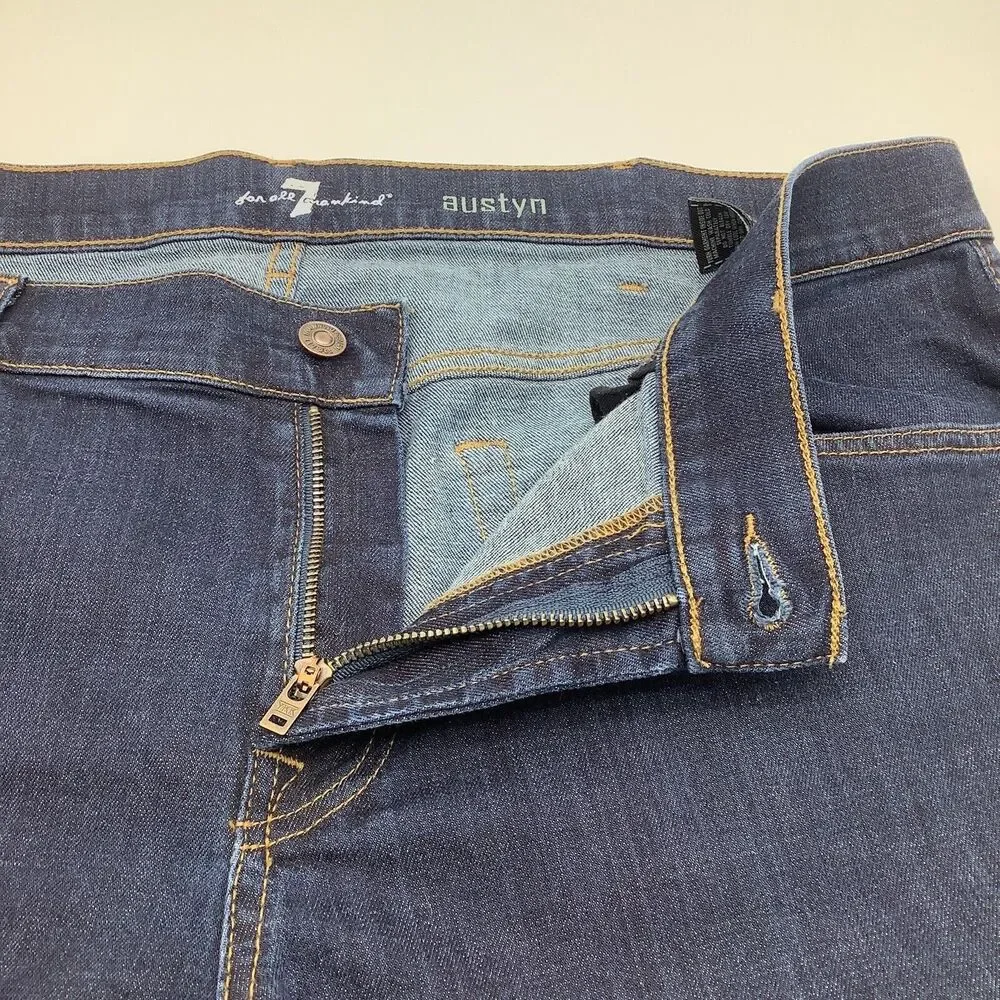 7 For All Mankind Mens Austyn Jeans‎ Blue Size 40 x 27.5